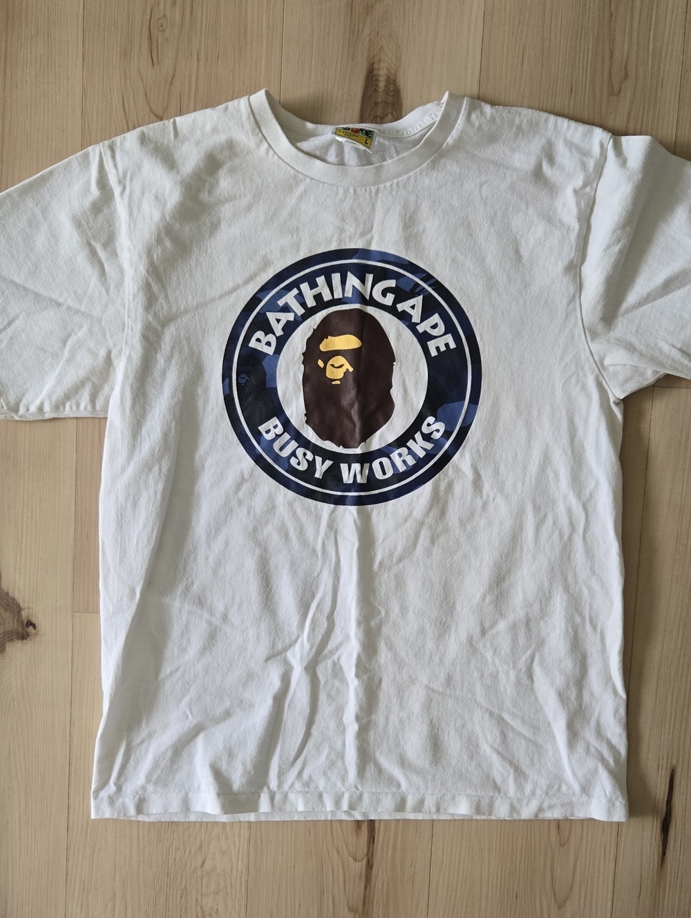 A Bathing Ape Colors Busy Works Tee, Size Large